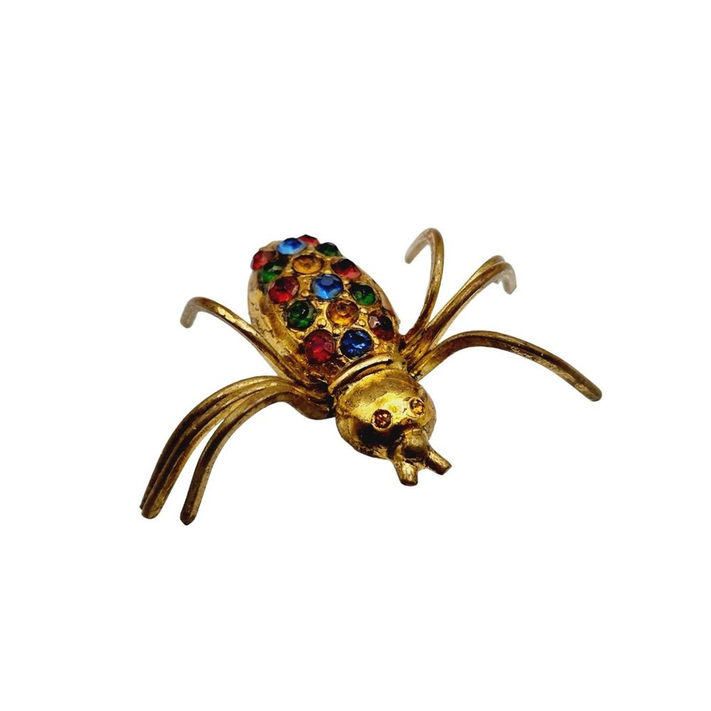 Vintage Czechoslovakian Brass Bug/Fly/Insect/Spider Brooch (A1212)